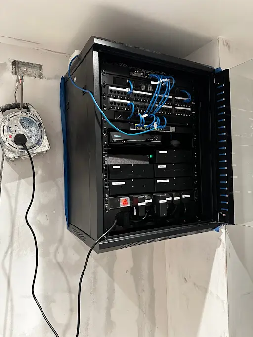 Network rack cabinet installation